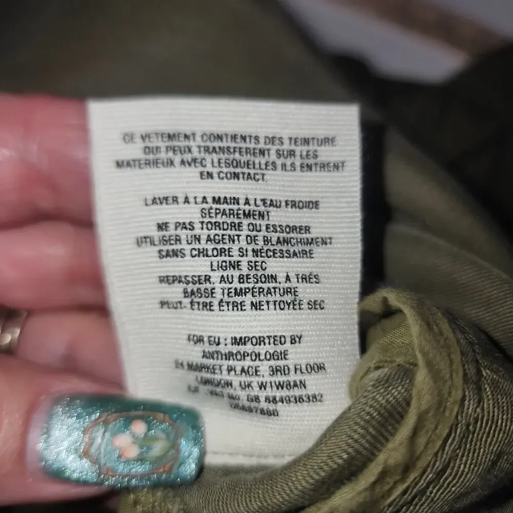 Cartonnier by Anthropologie Kingsley Pants Womens 14 Moss Tie Waist Professional - Picture 10 of 10